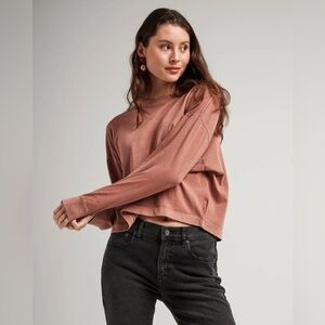Richer Poorer Relaxed Crop Tee- Russet